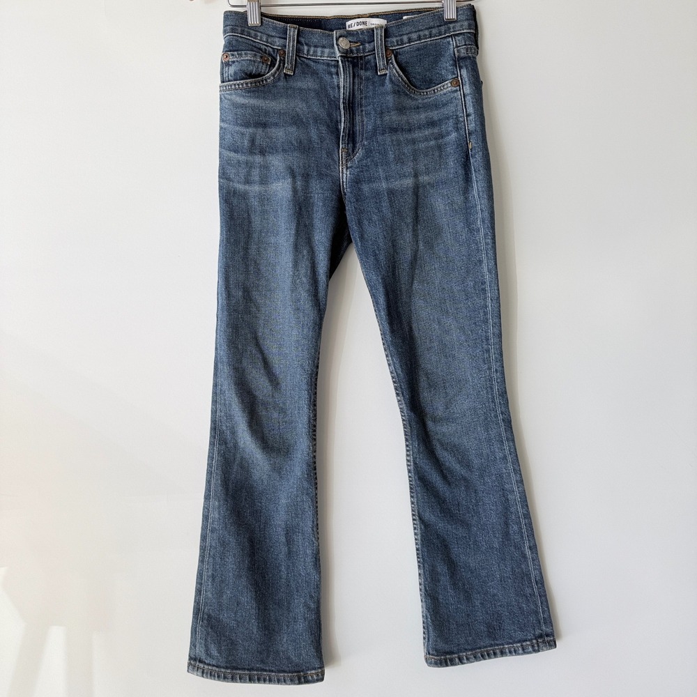 RE/DONE Originals High Rise Flare Stretch Jeans‎ Womens 25 Blue Excellent USA